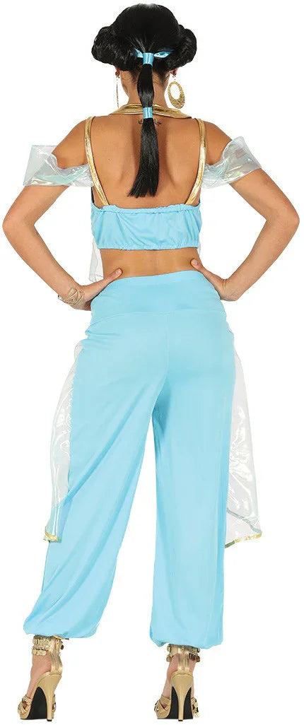 Disfraz de Princesa Jasmine Azul para Mujer Aladdín Guirca